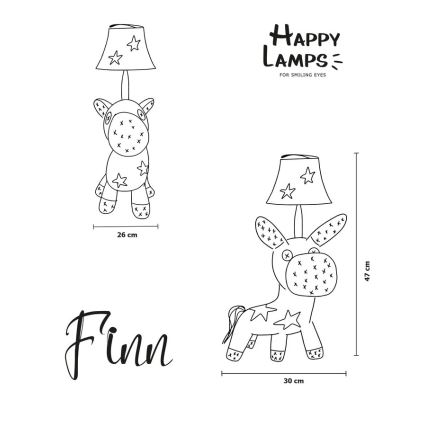 Happy Lamps - Kinder LED tafellamp FIN LED/5,4W/230V paard