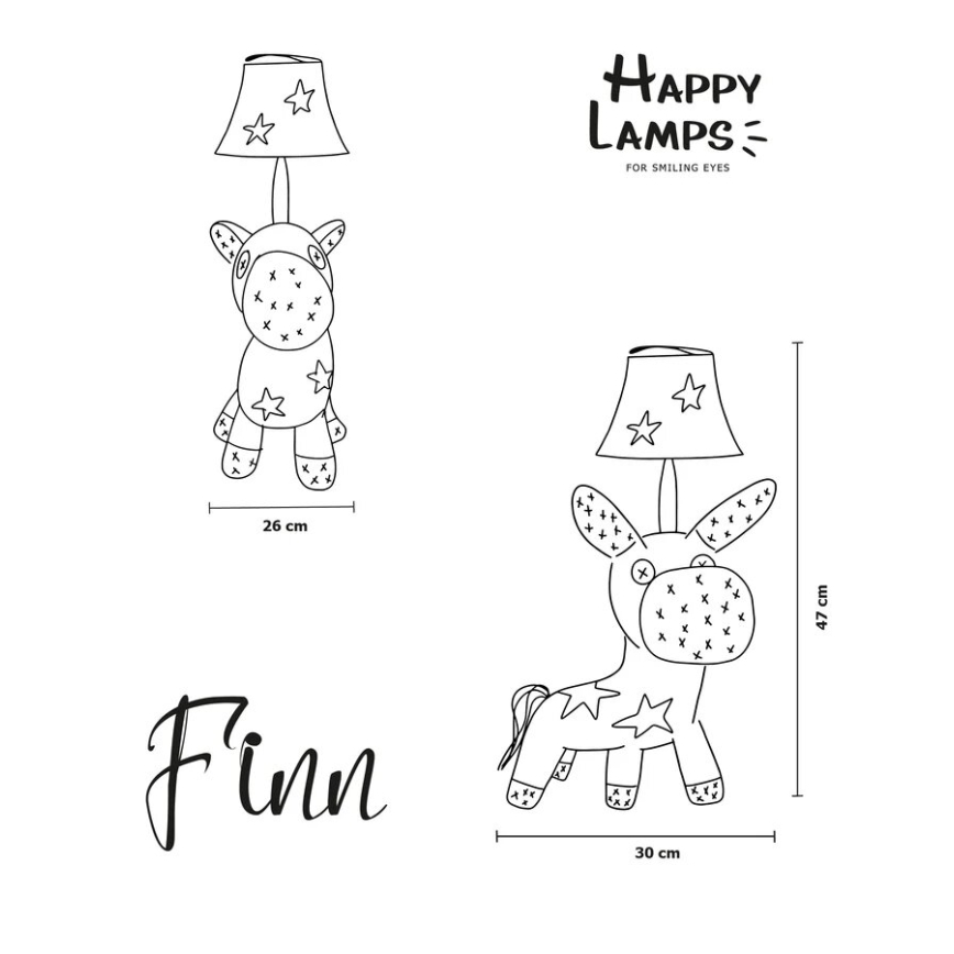 Happy Lamps - Kinder LED tafellamp FIN LED/5,4W/230V paard