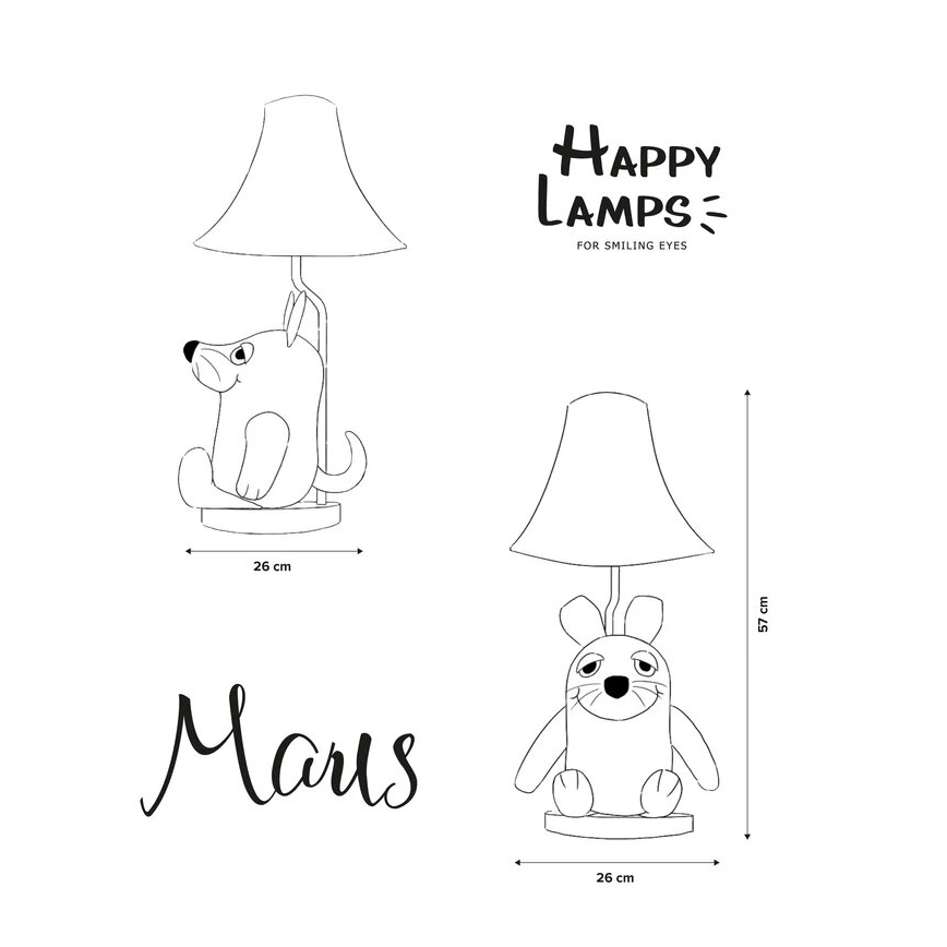 Happy Lamps - Kinder LED tafellamp MOUSE FROM SENDUNG MIT DER MAUS LED/5,4W/230V muis