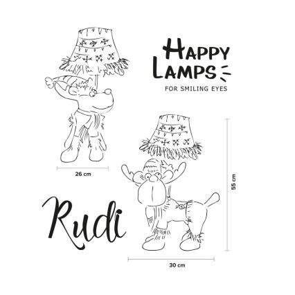 Happy Lamps - Kinder LED tafellamp RUDI LED/5,4W/230V rendier