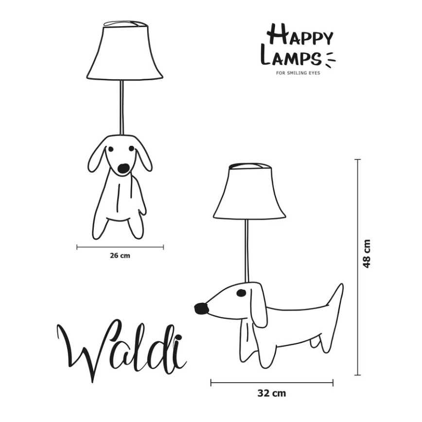 Happy Lamps - Kinder LED tafellamp WALDI LED/5,4W/230V teckel