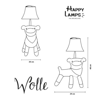 Happy Lamps - Kinder LED tafellamp WOLLE LED/5,4W/230V Schaap