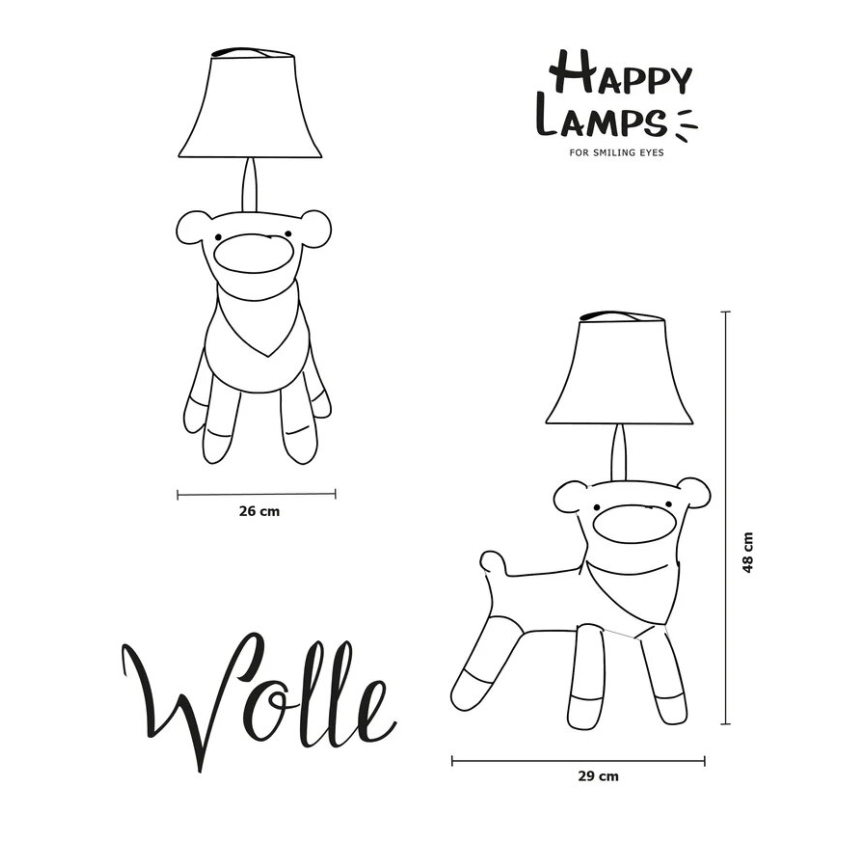 Happy Lamps - Kinder LED tafellamp WOLLE LED/5,4W/230V Schaap