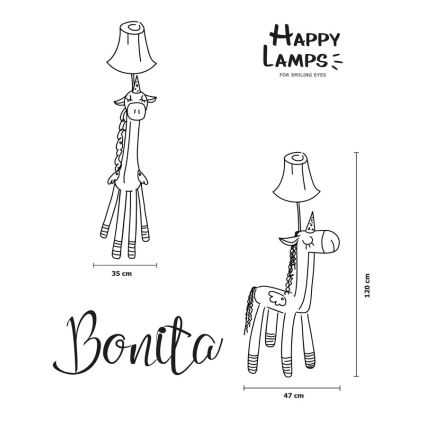 Happy Lamps - LED Vloerlamp kinderkamer BONITA LED/5,4W/230V eenhoorn