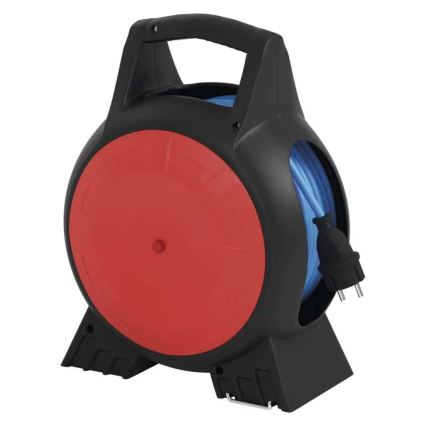 Haspel 3Z 20m rood/zwart IP44