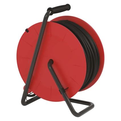 Haspel met 4 stopcontacten 50m rood IP44