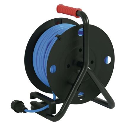 Haspel met 4 stopcontacten 50m silicone IP44