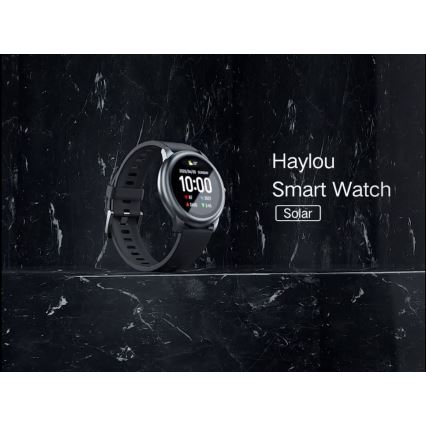 Haylou - Slim Horloge LS05 Solar Bluetooth IP68 zwart