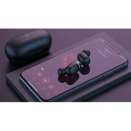 Haylou - Waterbestendige en Draadloze Oortjes GT1 Pro Bluetooth zwart