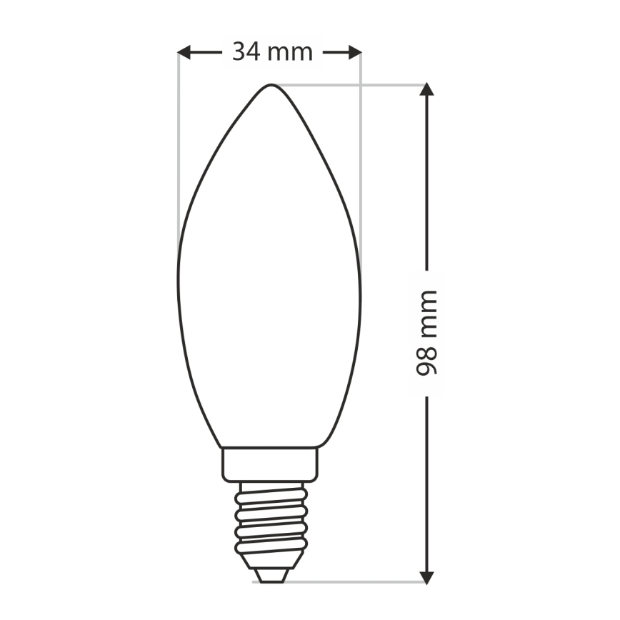 Heavy-duty Lamp C35 E14/40W/230V 2700K