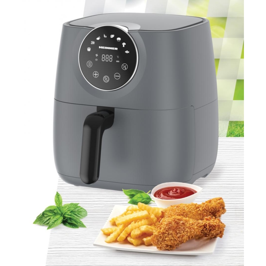 Heinner HAF-B6GREY1700 - Airfryer 5,7 l 1700W/230V grijs