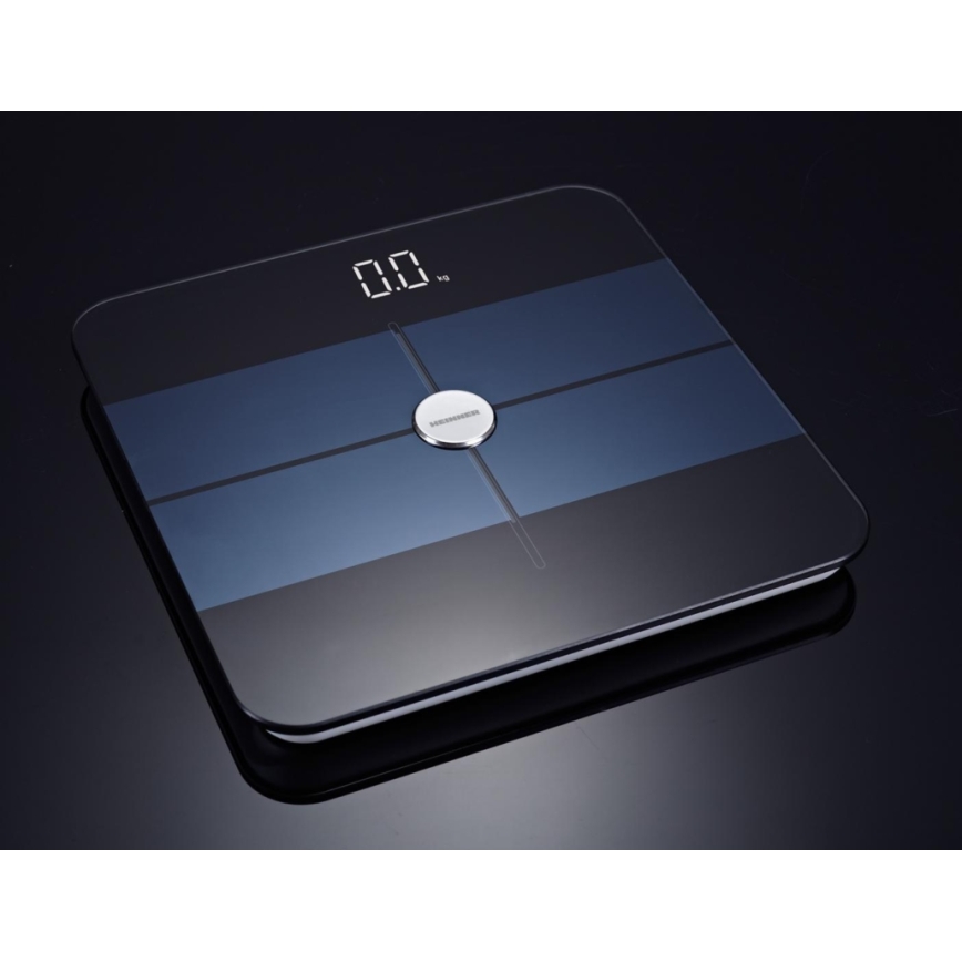 Heinner HBS-BTH180BK - Digitale personenweegschaal 2xAAA zwart/blauw