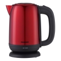 Heinner HEK-2200RDSS - Elektrische waterkoker 1,7 l, 2200 W/230 V, rood/zwart