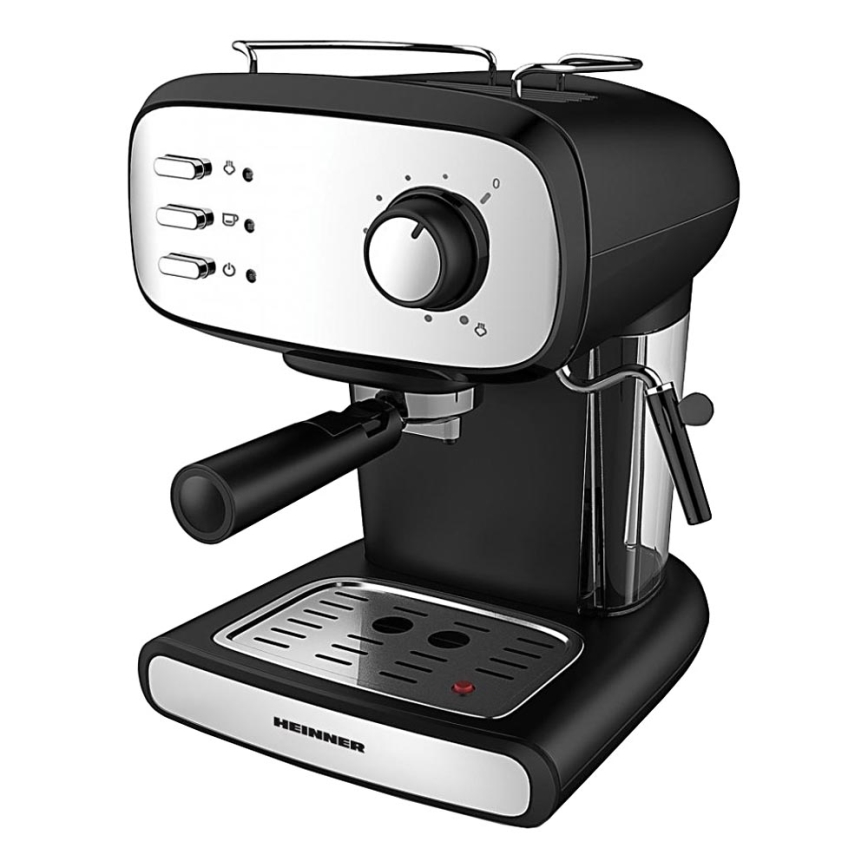 Heinner HEM-1100BKX - Piston-espressomachine 850W/230V zwart/mat chroom