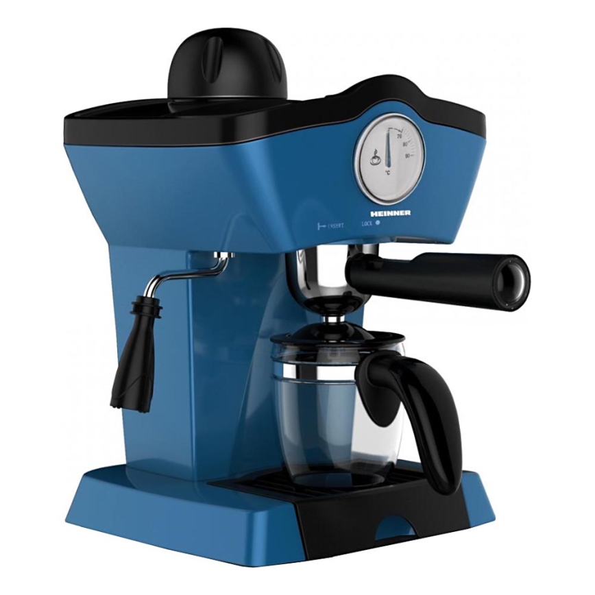 Heinner HEM-200BL - Espressomachine met hendel 800W/230V blauw