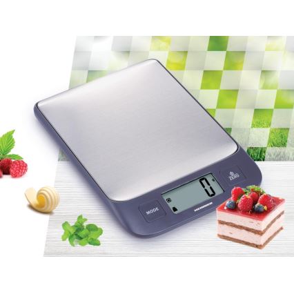 Heinner HKS-5IXBK - Digitale keukenweegschaal 2xAAA grijs/mat chroom