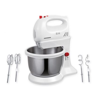 Heinner HMBR-300W - Handmixer met draaibare mengkom, 300 W/230 V, wit