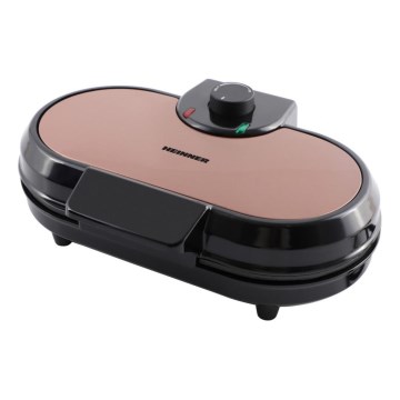 Heinner HWF-1000CR - Wafelijzer 1000W/230V zwart/roségoud