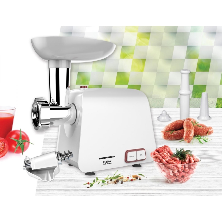 Heinner MG-1340WH - Vleesmolen 1340W/230V wit