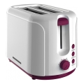 Heinner TP-750BG - Broodrooster met twee sleuven 750W/230V wit/paars