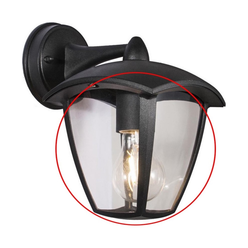 Helder vervangingsglas voor wandarmatuur en lamp LUNA E27