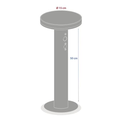 Hesperide - LED-zonnelamp met bewegingssensor DETEKT LED/3,7V 2600 mAh IP65
