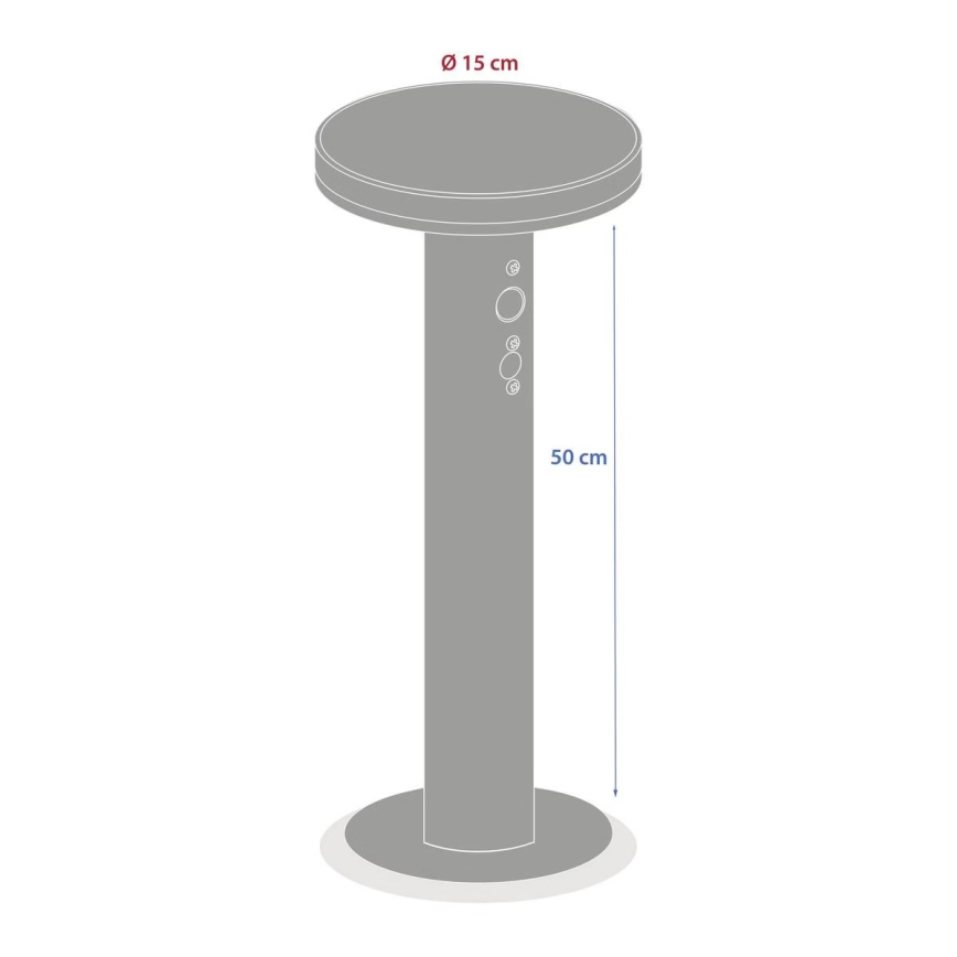 Hesperide - LED-zonnelamp met bewegingssensor DETEKT LED/3,7V 2600 mAh IP65