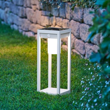 Hesperide - PIKY LED-solarlantaarn met bewegingssensor, 3,7 V / 2600 mAh, 40 cm, IP65, beige