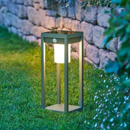 Hesperide - LED zonne-lantaarn met bewegingssensor PIKY LED/3,7V 2600 mAh 40 cm IP65 groen