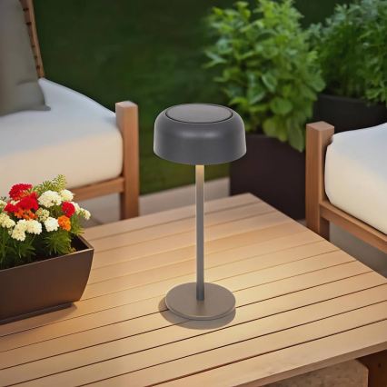 Hesperide - LED-zonne-tafellamp BOLTY LED/3,7V 2600 mAh IP65 antraciet