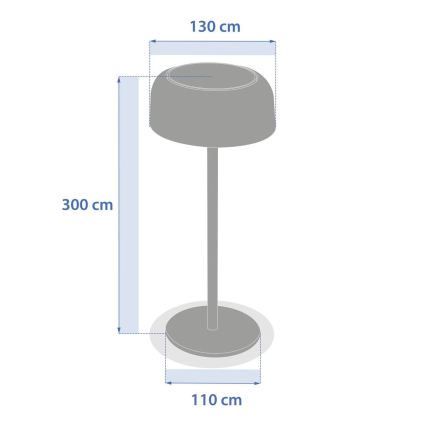 Hesperide - LED zonne-tafellamp BOLTY LED/3,7V 2600 mAh IP65 beige