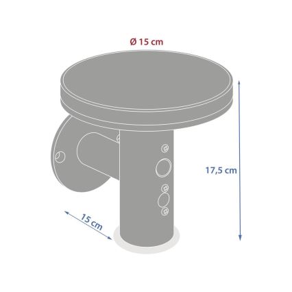 Hesperide - LED zonne-wandlamp met bewegingssensor DETEKT LED/3,7V 2600 mAh IP65