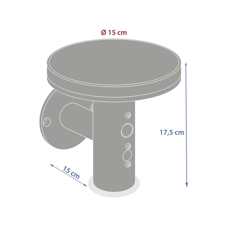 Hesperide - LED zonne-wandlamp met bewegingssensor DETEKT LED/3,7V 2600 mAh IP65