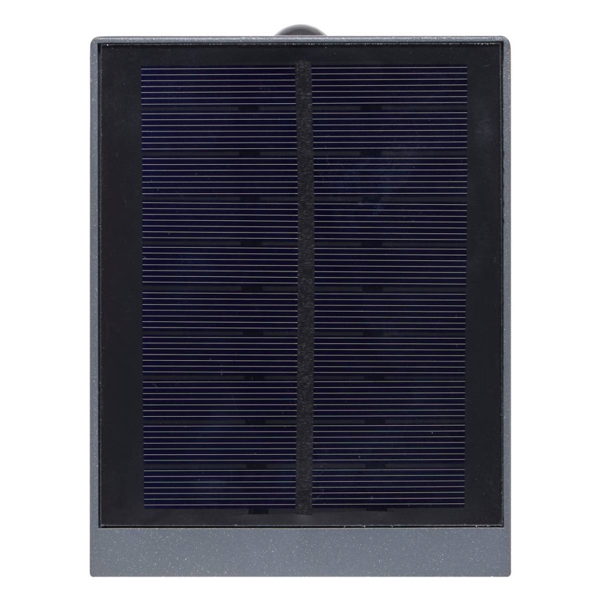 Hesperide - LED-wandlamp op zonne-energie met bewegingssensor MULTY LED/3,7V 2600 mAh IP65 antraciet