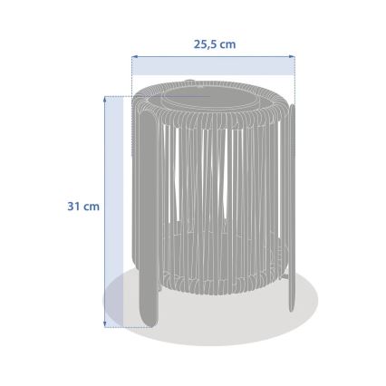 Hesperide - LED zonnelamp LINY LED/3,7V 2600 mAh IP54 groen