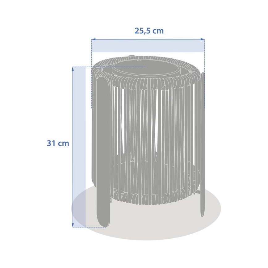 Hesperide - LED zonnelamp LINY LED/3,7V 2600 mAh IP54 groen