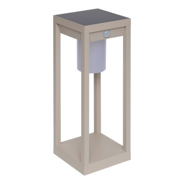 Hesperide - PIKY LED-solarlantaarn met bewegingssensor, 3,7 V / 2600 mAh, 40 cm, IP65, beige