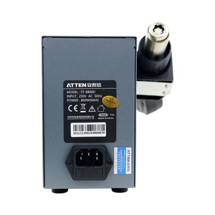 Heteluchtstation met LCD-display 800W/230V