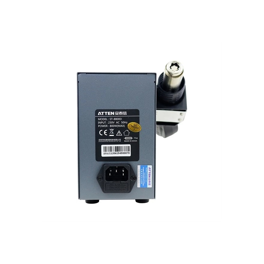Heteluchtstation met LCD-display 800W/230V