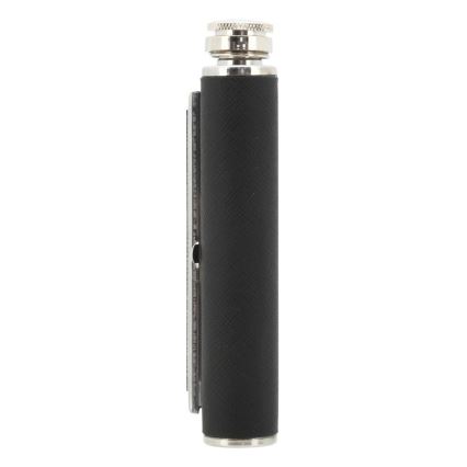 Heupfles met sigarenkoker 175 ml zwart