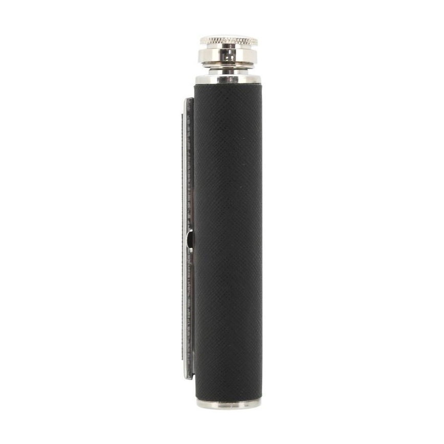 Heupfles met sigarenkoker 175 ml zwart