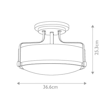 Hinkley - Bevestigde hanglamp HARPER 3xE27/60W/230V
