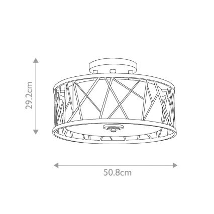 Hinkley - Bevestigde hanglamp NEST 3xE27/75W/230V gouden