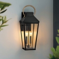 Hinkley - Buitenwandlamp DAWSON L 2xE14/40W/230V IP44 zwart