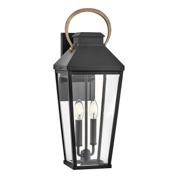 Hinkley - Buitenwandlamp DAWSON L 2xE14/40W/230V IP44 zwart