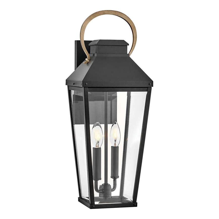 Hinkley - Buitenwandlamp DAWSON L 2xE14/40W/230V IP44 zwart