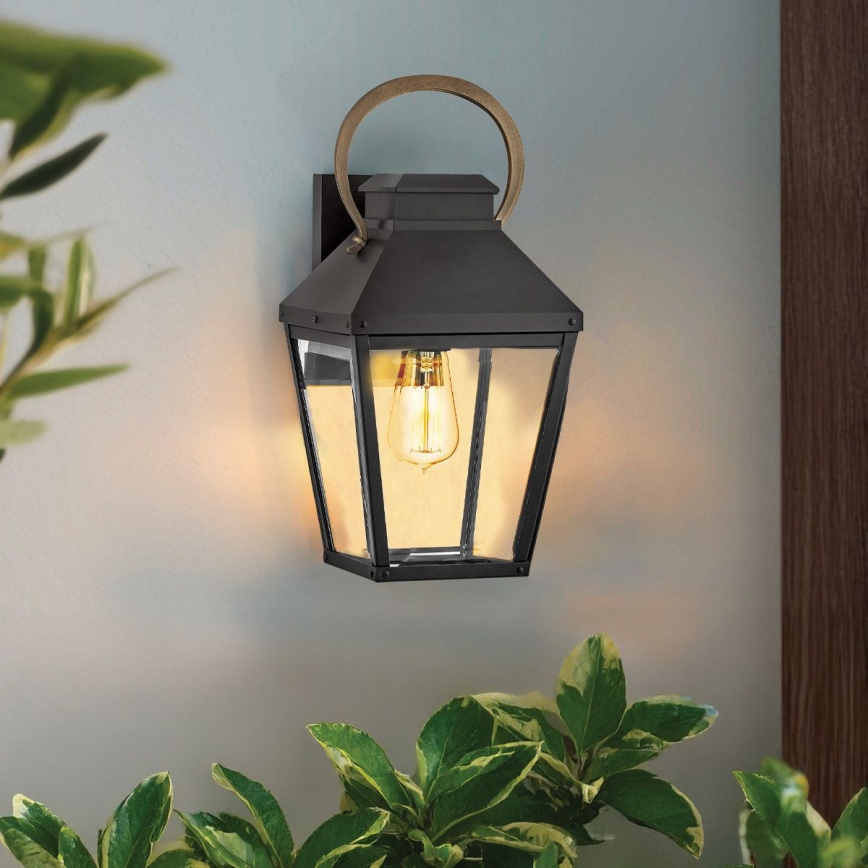 Hinkley - Buitenwandlamp DAWSON M 1xE27/60W/230V IP44 zwart