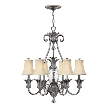 Hinkley - Hanglamp aan een ketting PLANTATION 7xE14/40W/230V zilver
