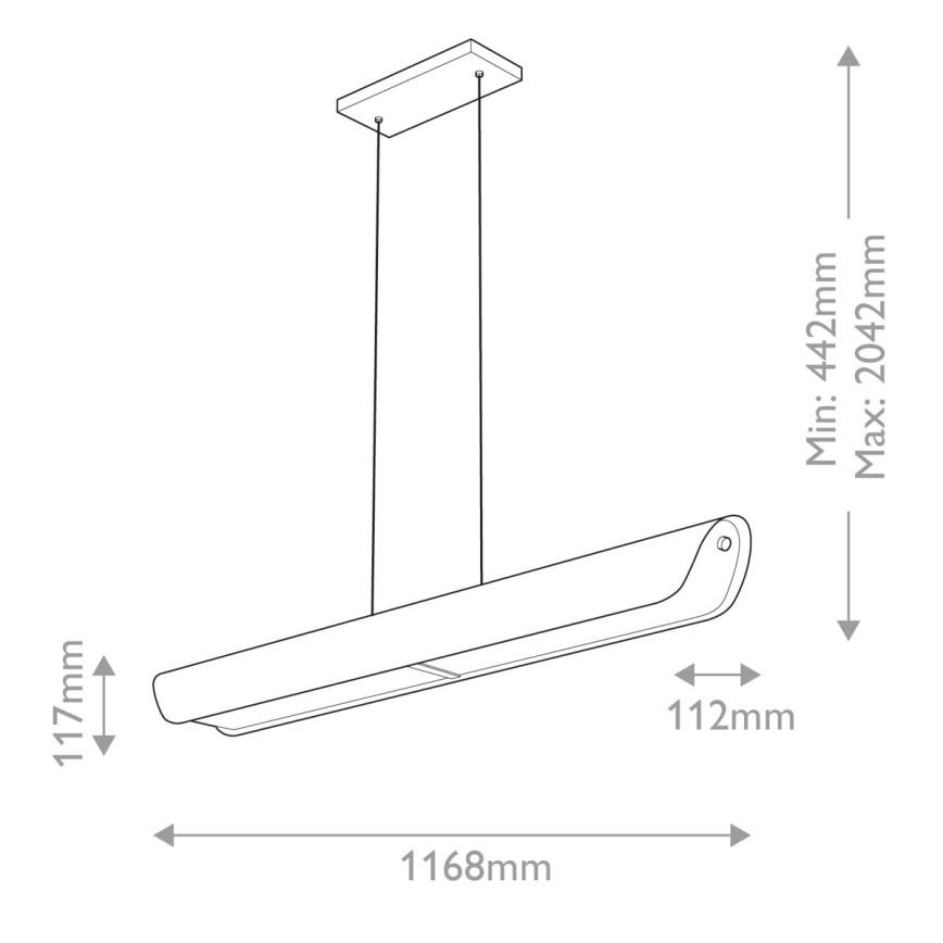 Hinkley - LED kroonluchter aan kabel ARCO LED/43W/230V 3000K goud