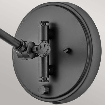 Hinkley - ARTI muurspot 1xE27/60W/230V, zwart